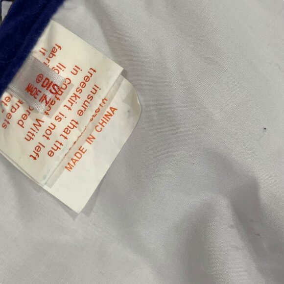 Disney Winnie The Pooh 1990s Christmas Tree Skirt Velvet Snowflake Blue Trim - Picture 4 of 7